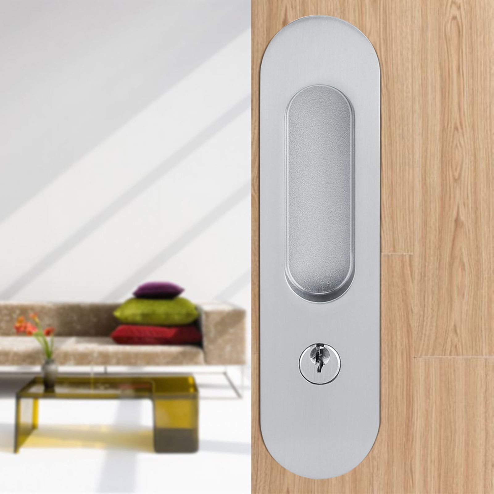 Sliding Door Lock Handle Anti theft with Keys for Barn Wood Furniture Hardware view 11