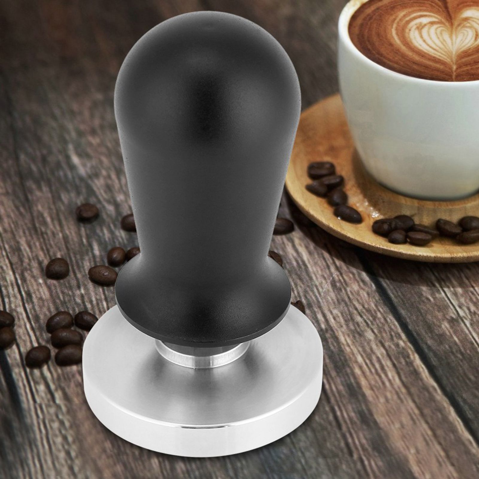 58mm/51mm Stainless Steel Coffee Tamper Flat Base Espresso Beans Press Tool 51mm view 10