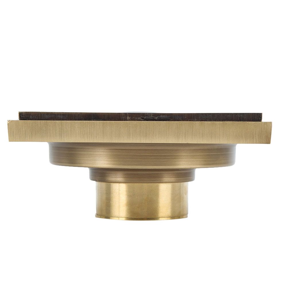10 x 10 cm Solid Brass Gold Shower Drain Floor Drain Waste Drainer Bathroom view 4