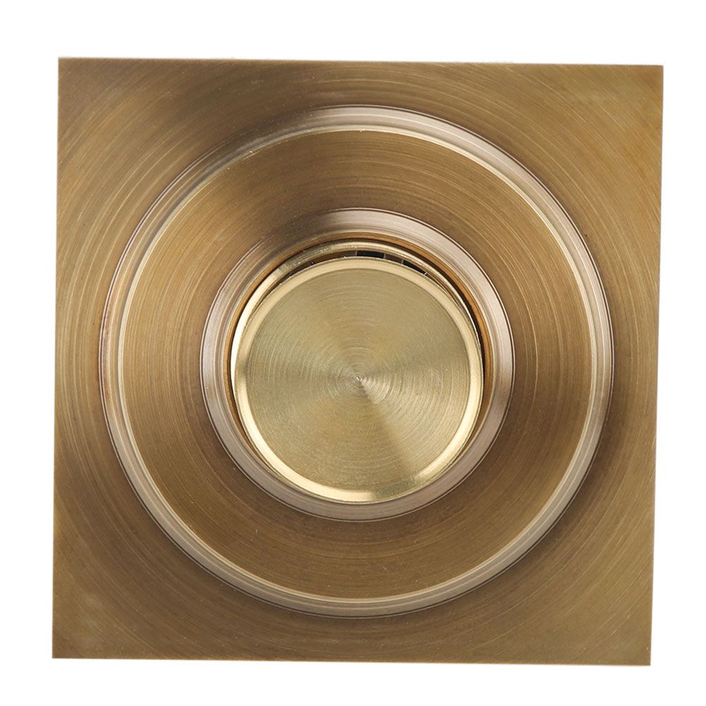 10 x 10 cm Solid Brass Gold Shower Drain Floor Drain Waste Drainer Bathroom view 5