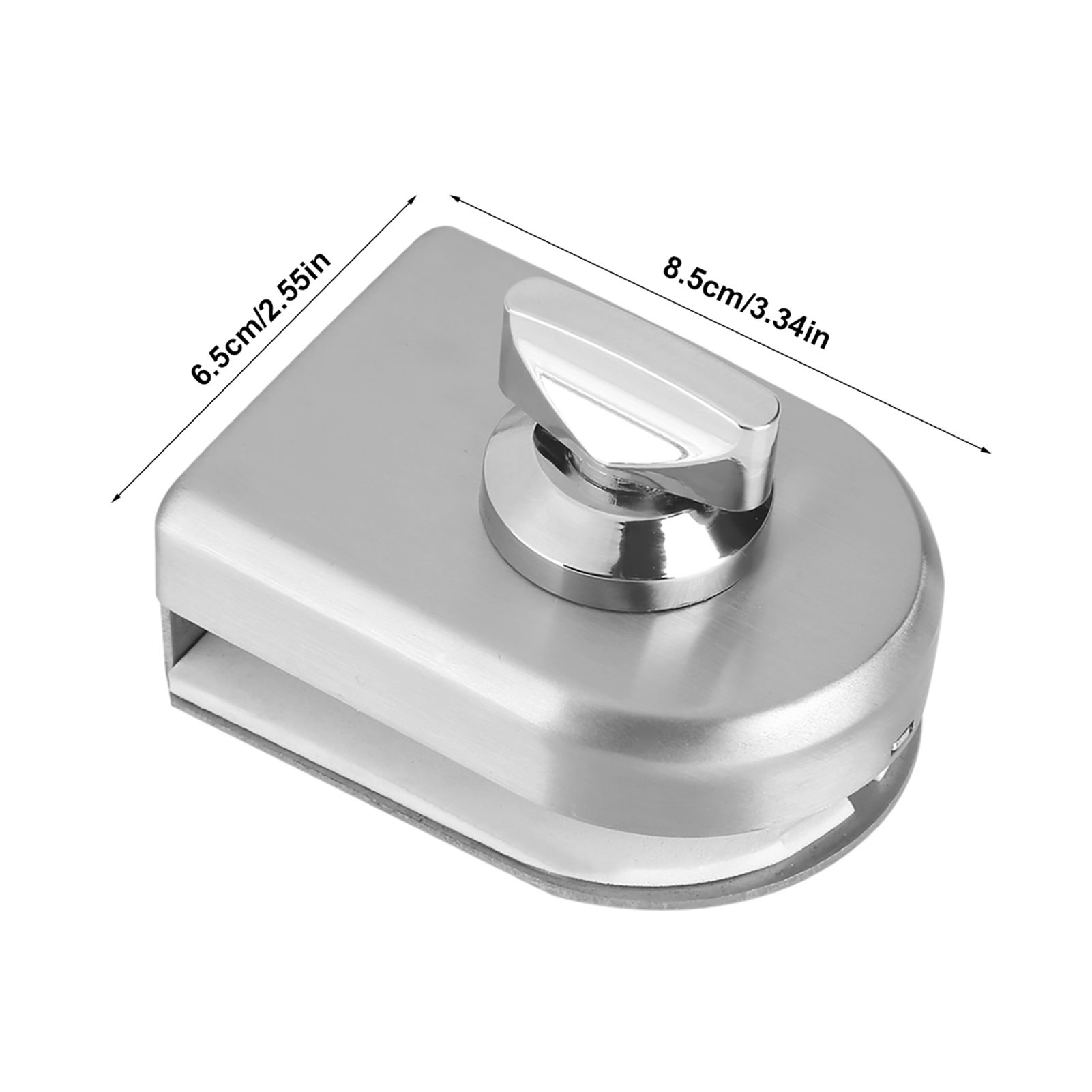 10~12mm Stainless Steel Glass Door Lock Latch Rotary Knob Open/Close Home view 10