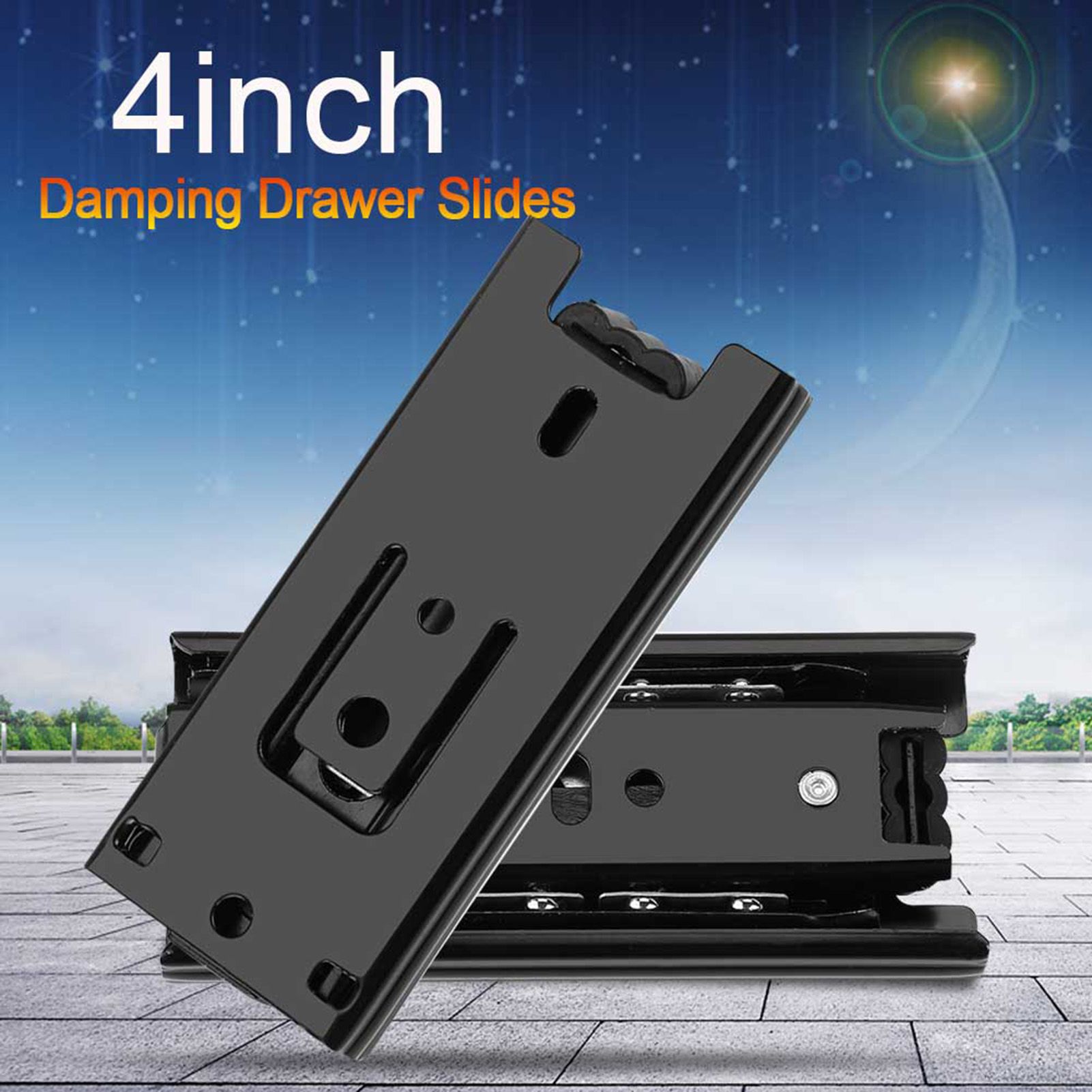 2pcs Mini Short Drawer Slides Furniture Guide Rail Full Extension Kitchen view 4