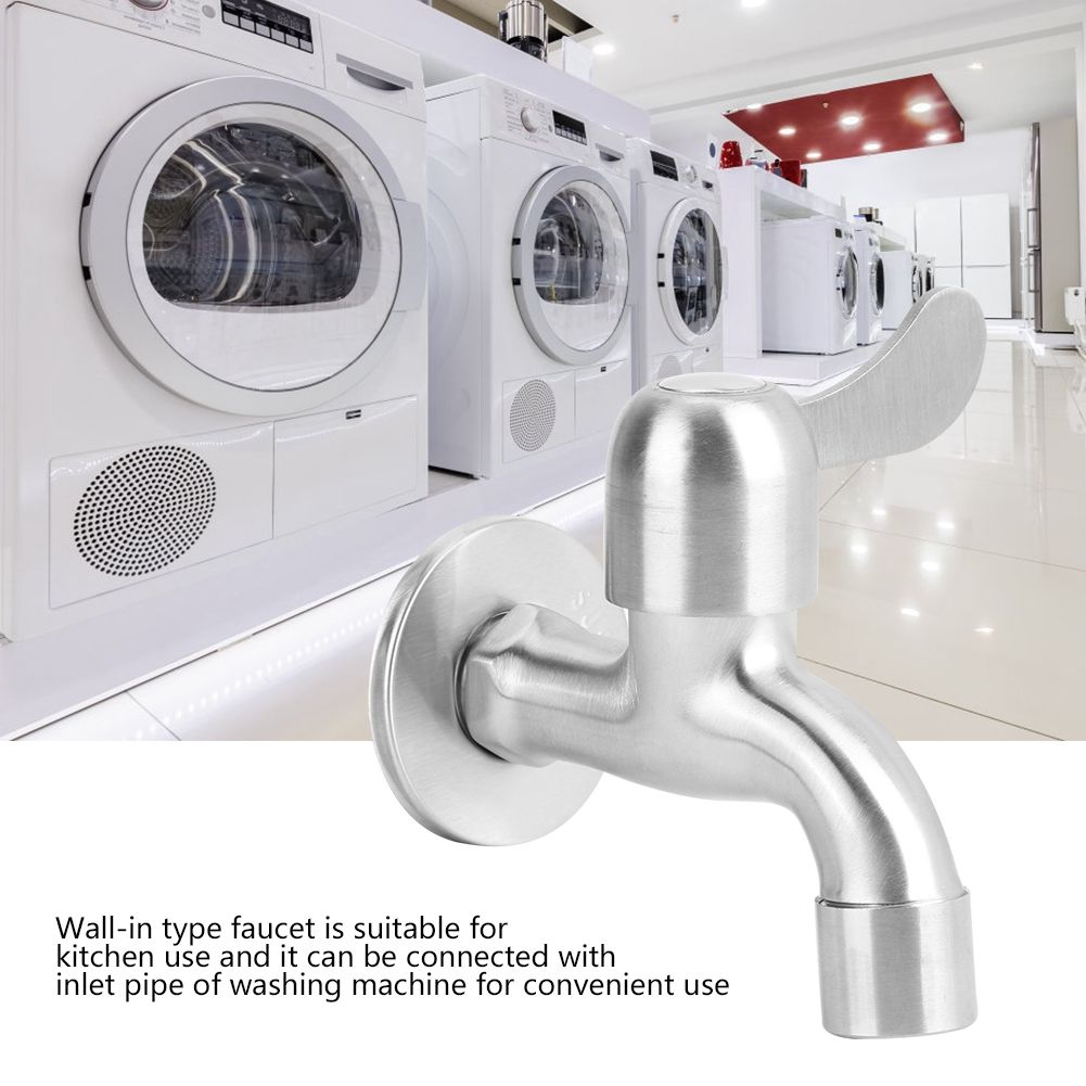 304 Stainless Steel Single Lever Faucet Tap for Laundry Washing Machine Home view 7