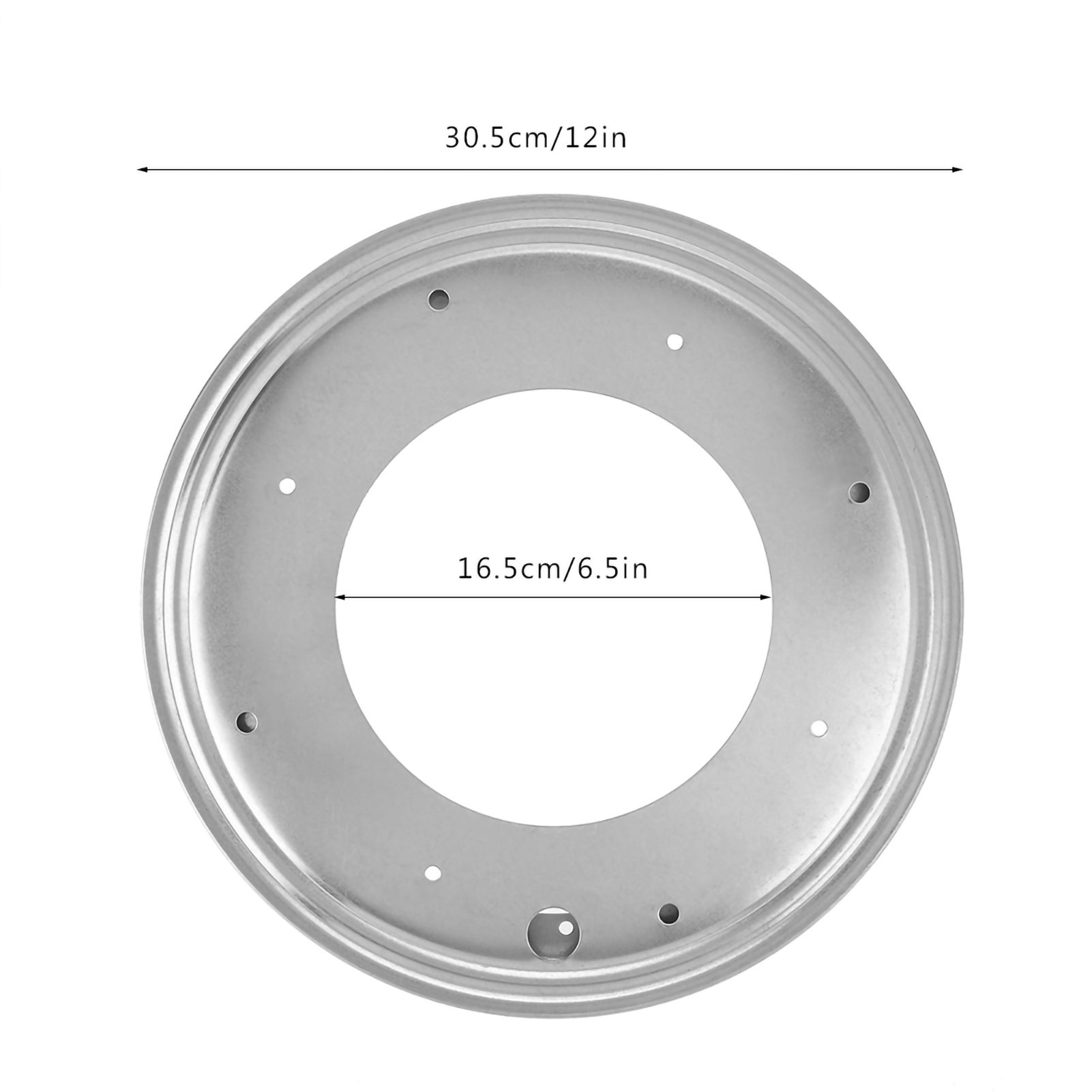 12inch Round Shape Galvanized Turntable Rotating Swivel Plate Kitchen Display view 2