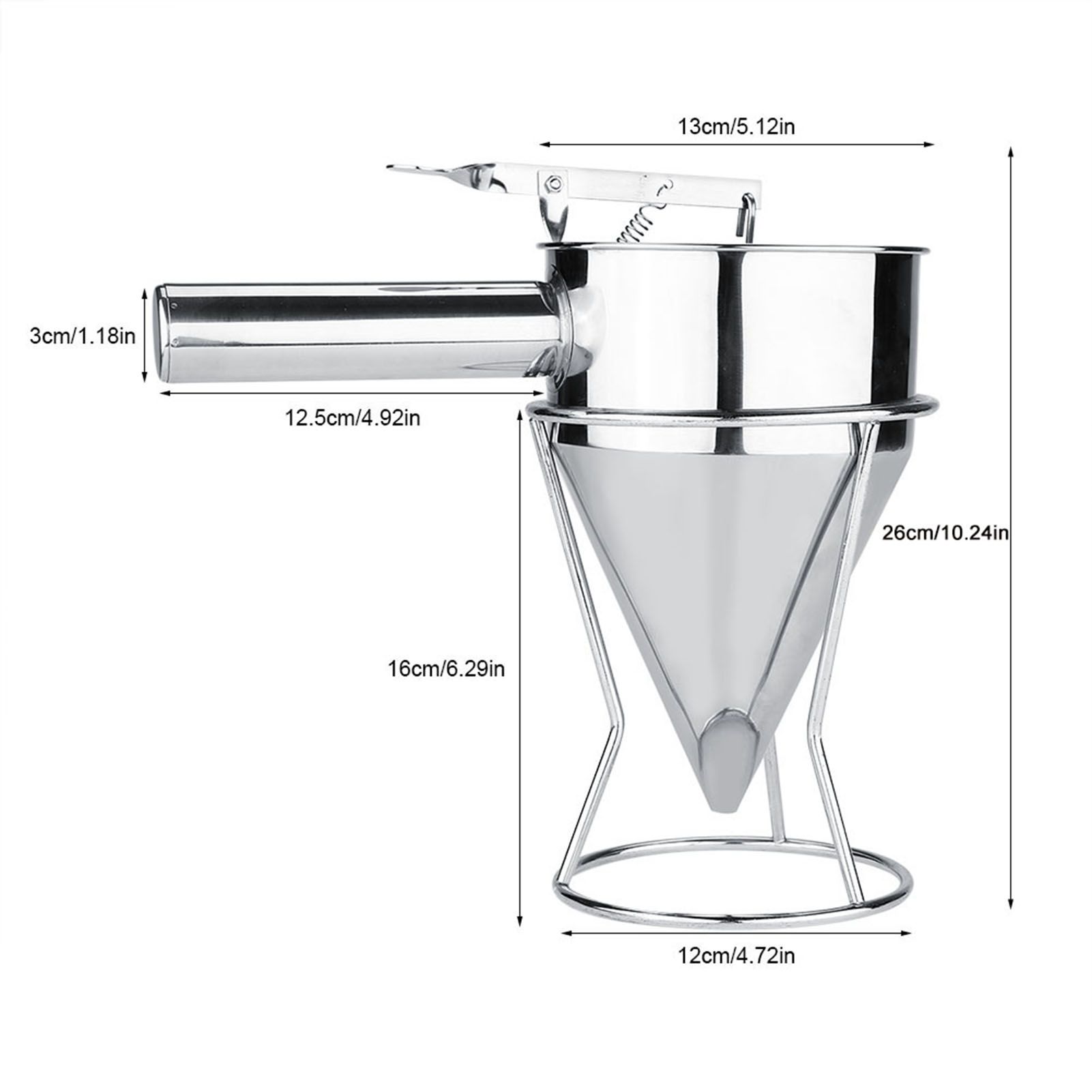 Stainless Steel Baking Funnel Cake Desserts Cooking Tools with Rack for Home view 7
