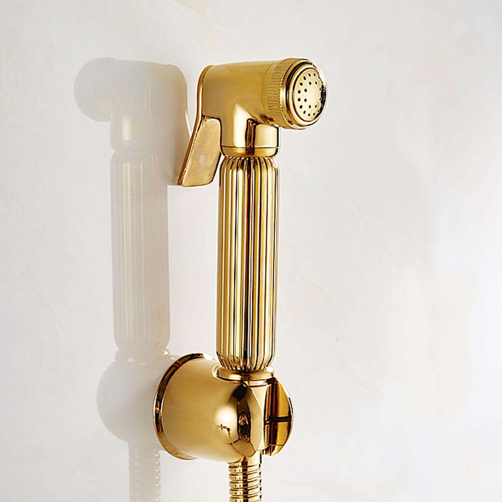 Solid Brass Wall Mount Shower Toilet Bathroom Handheld Bidet Diaper Spray view 2