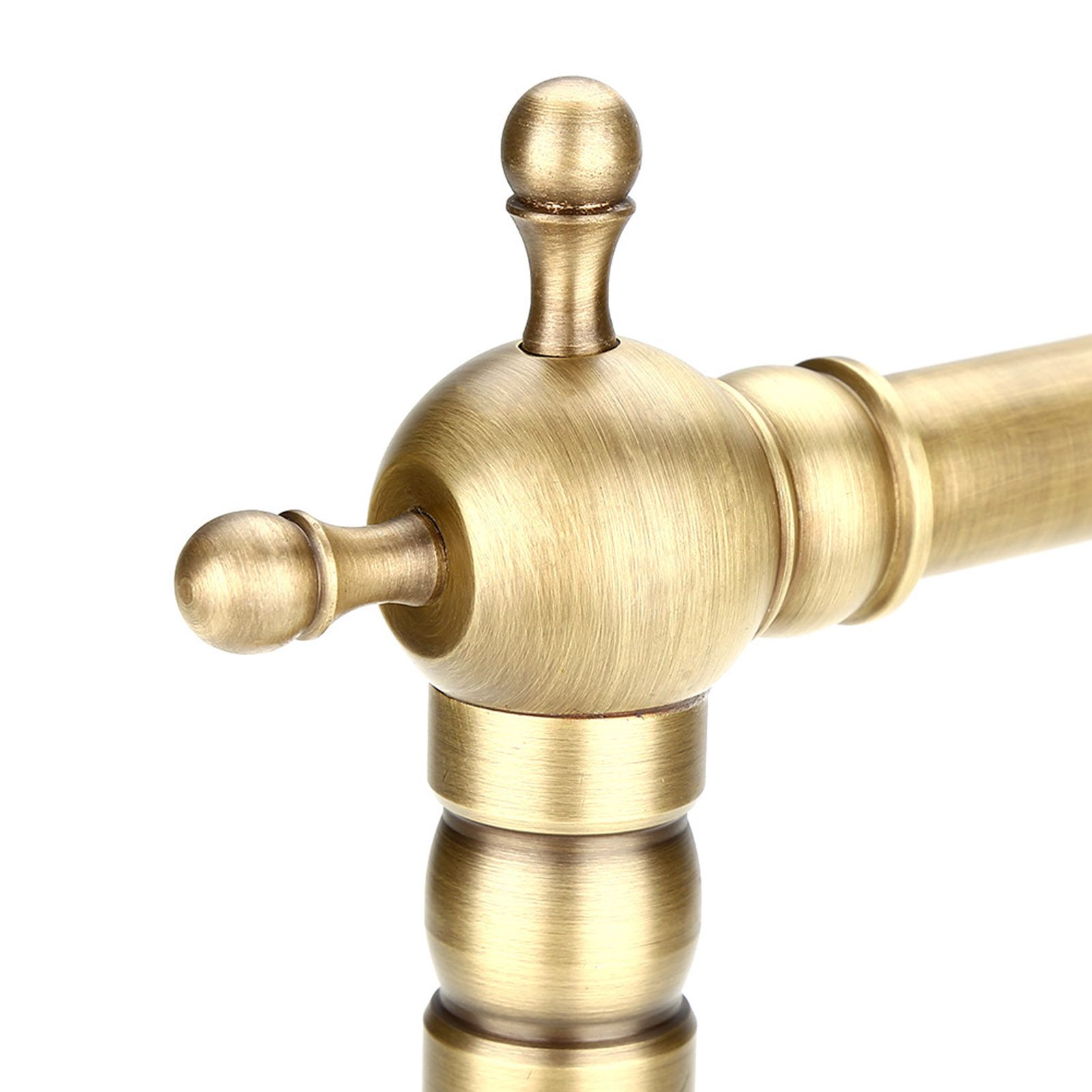 Antique Retro Style Solid Brass Kitchen Bathroom Basin Sink Faucet Hot Cold view 15