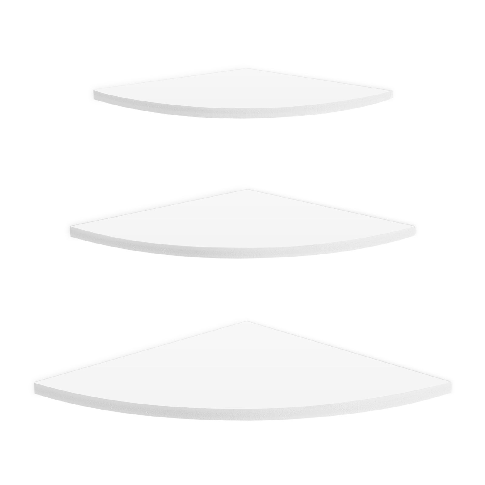 3Pcs Floating Corner Shelf Wall Mounted Storage Rack Bookshelves Home view 4