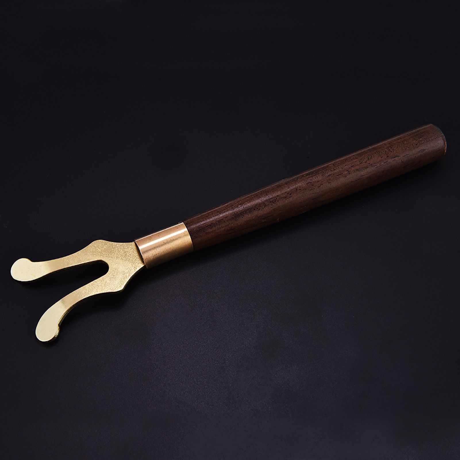 Tea Pot Heat Insulation Tea Clip Fork with Wooden Handle Cast Iron Head Coffee view 14
