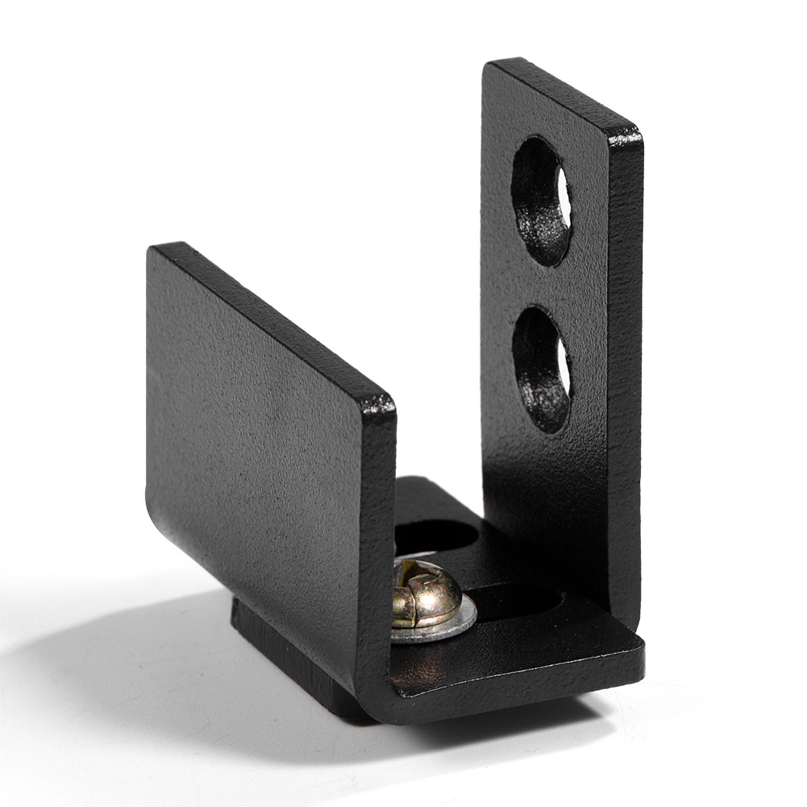 1pc Black Steel Hardware Sliding Barn Door Bottom Wall Mount Floor Guide with view 7