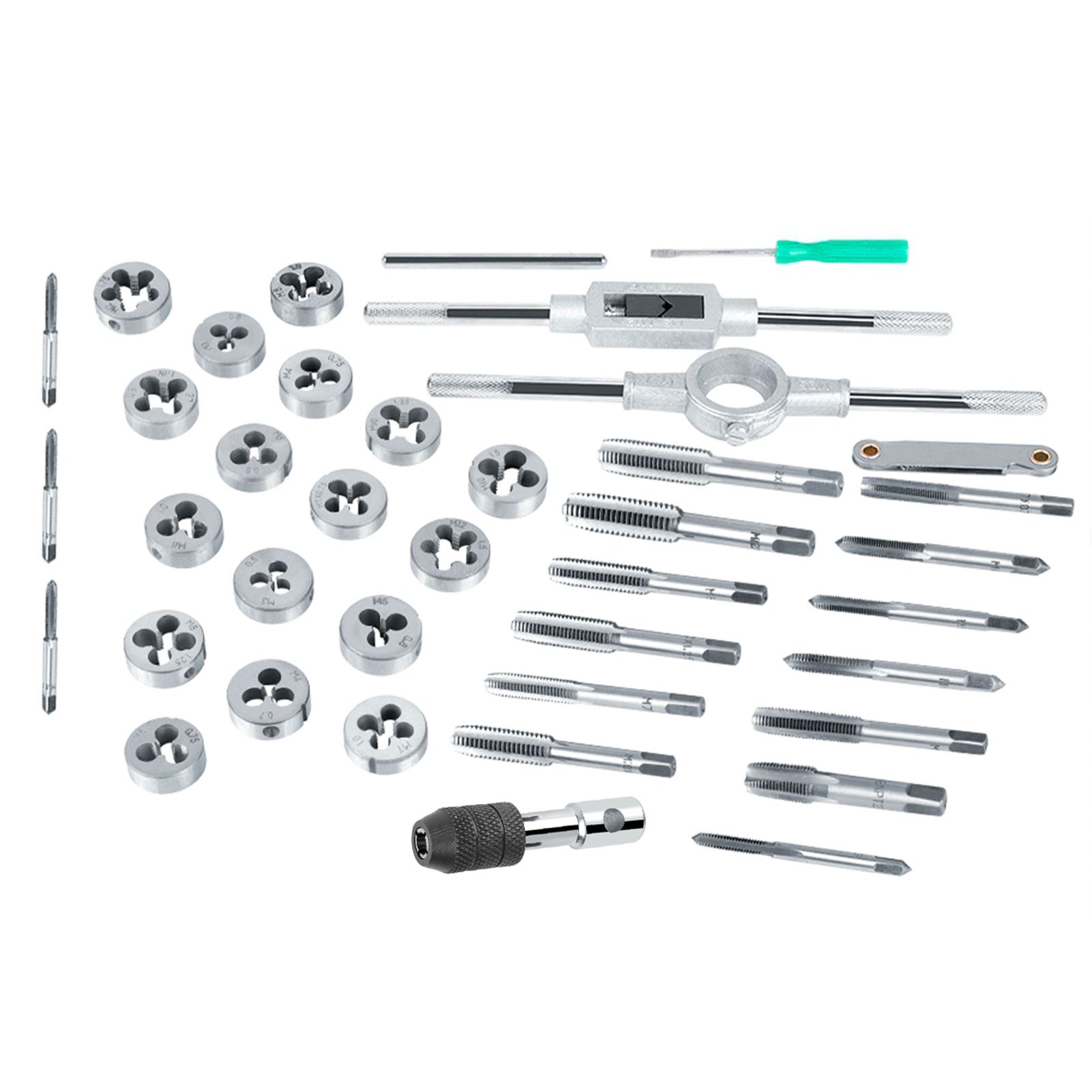 40Pcs M3-M12 Screw Nut Tap and Die Set with Wrenches and Thread Gauge Heavy view 4