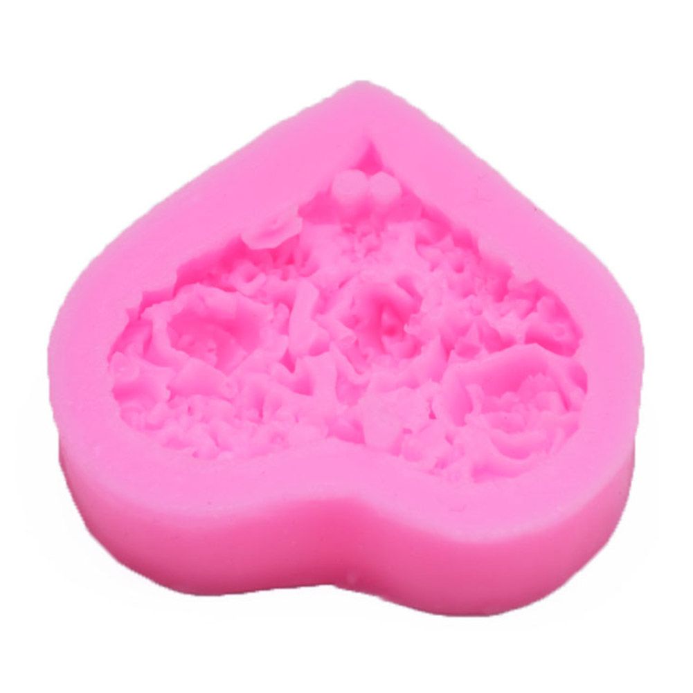 Heart shaped Silicone Mould Washable Heat Resistant Mold for Chocolate Dessert view 4