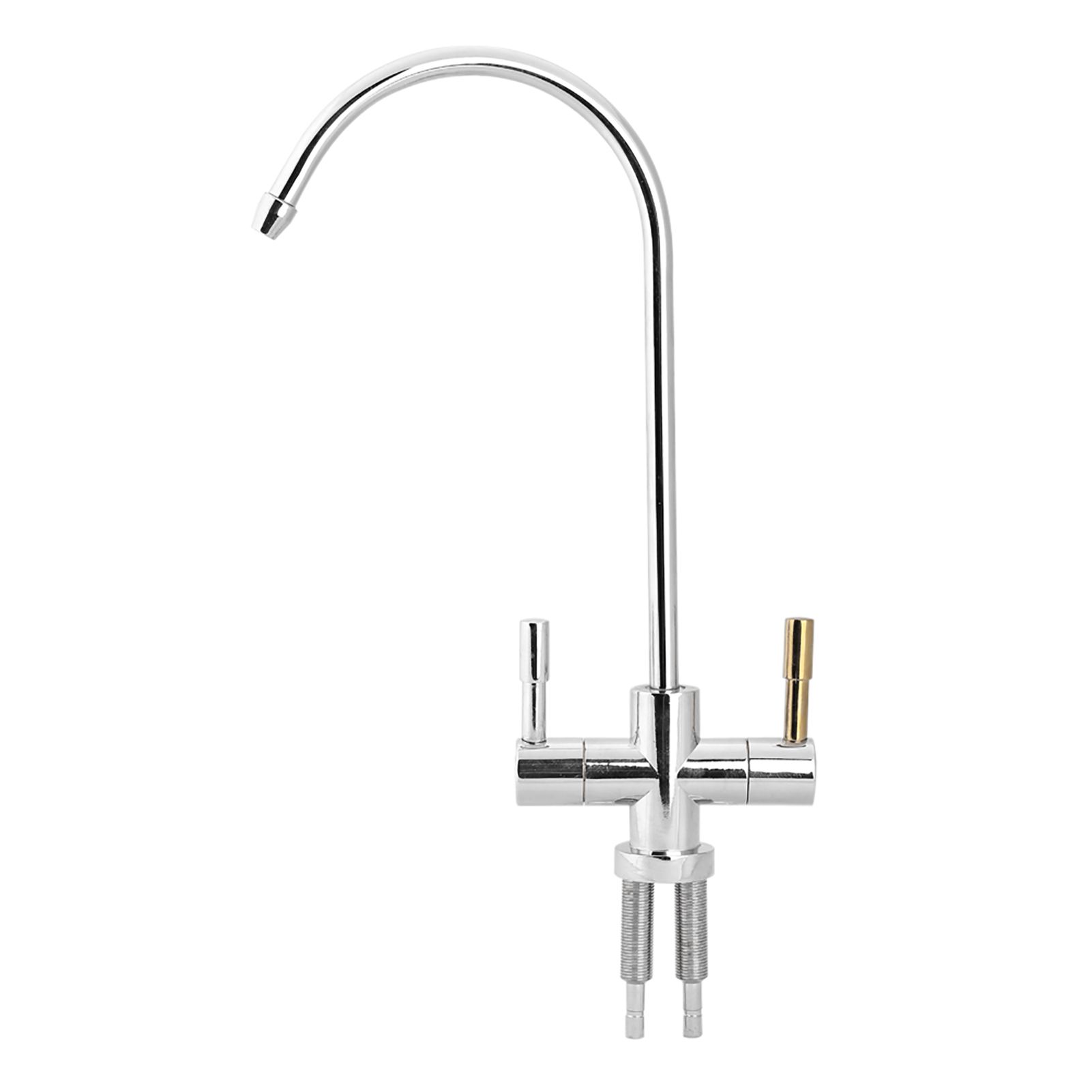 1/4'' Double Holes Sink Faucet Tap Chrome Reverse Osmosis RO Drinking Water Filter view 4