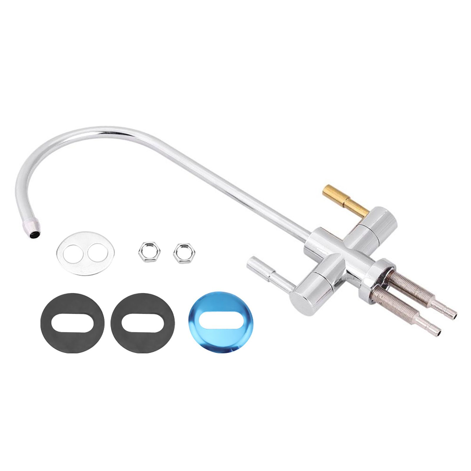 1/4'' Double Holes Sink Faucet Tap Chrome Reverse Osmosis RO Drinking Water Filter view 14