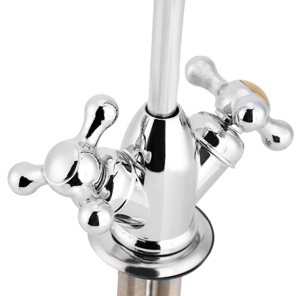 1/4'' Zinc Alloy Kitchen Double Head Faucet Tap Chrome Reverse Osmosis RO view 8