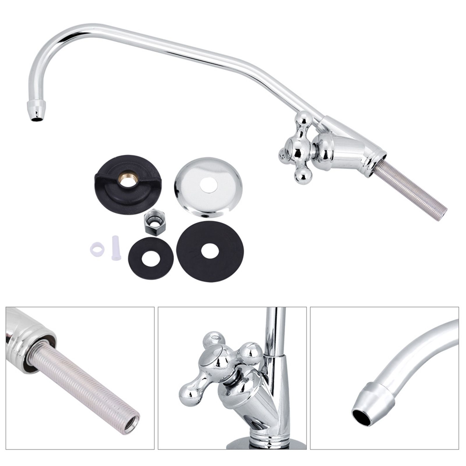1/4'' Zinc Alloy Kitchen Faucet Tap Chrome Reverse Osmosis RO Drinking Water view 5