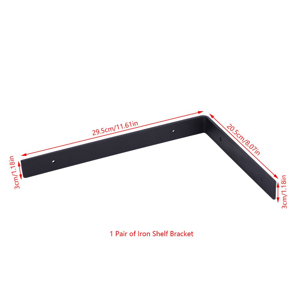1 Pair Iron Heavy Duty Shelf Wall Brackets for Wooden Storage Organizer view 5
