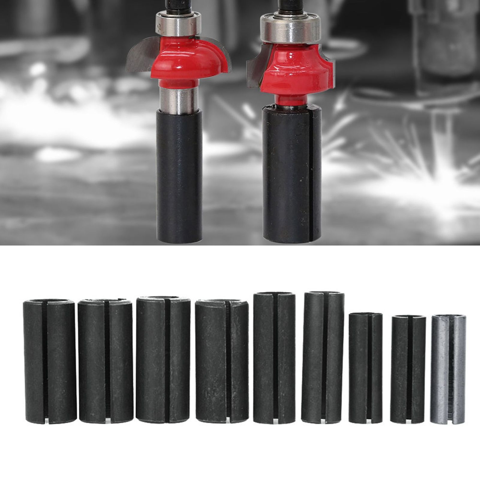 Woodworking Router Bit Chuck Collet Adapter Split Bushing Milling Cutter Holder view 12