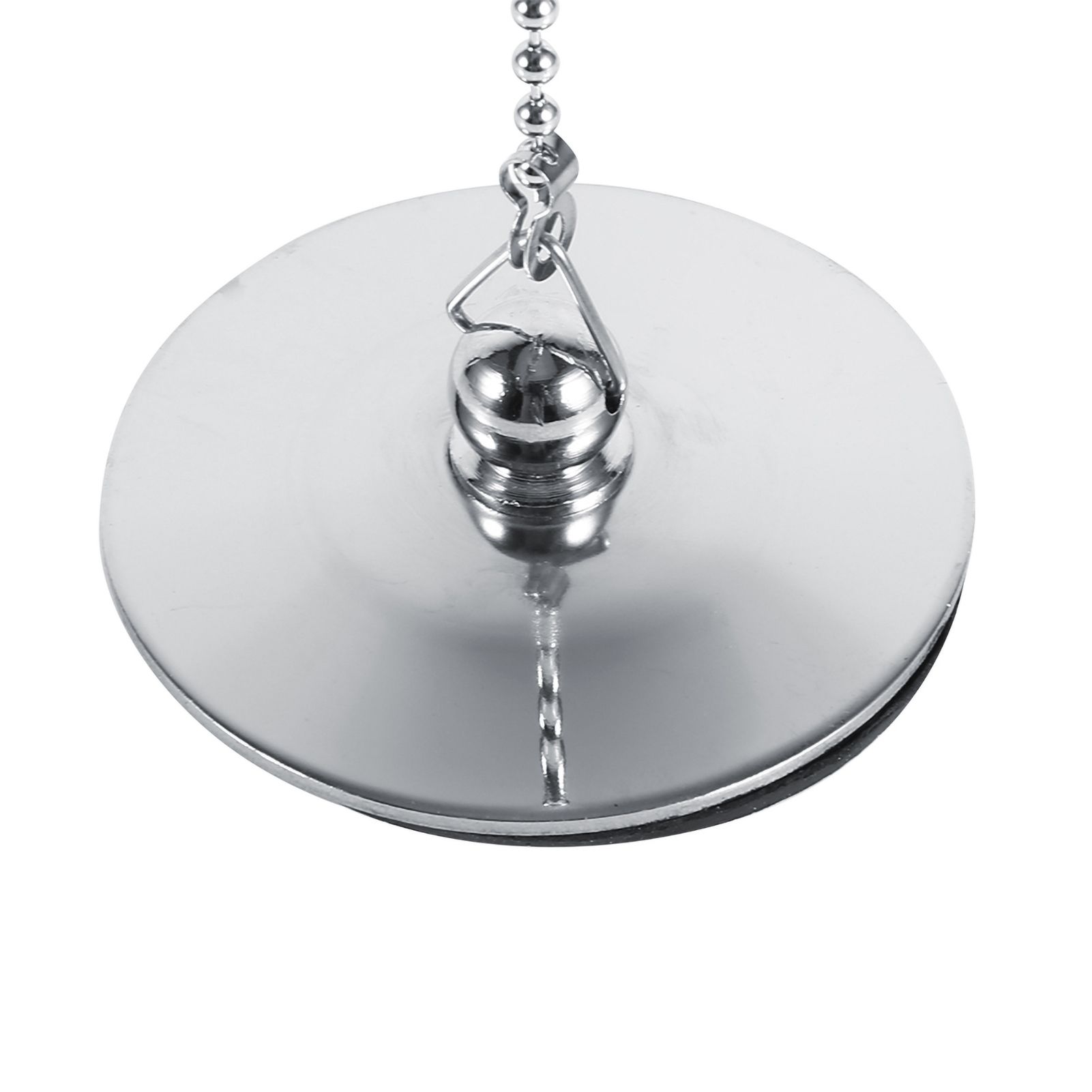 Chrome Kitchen Sink Bathroom Bathtub Drain Cover Stopper Solid Metal Waste view 2