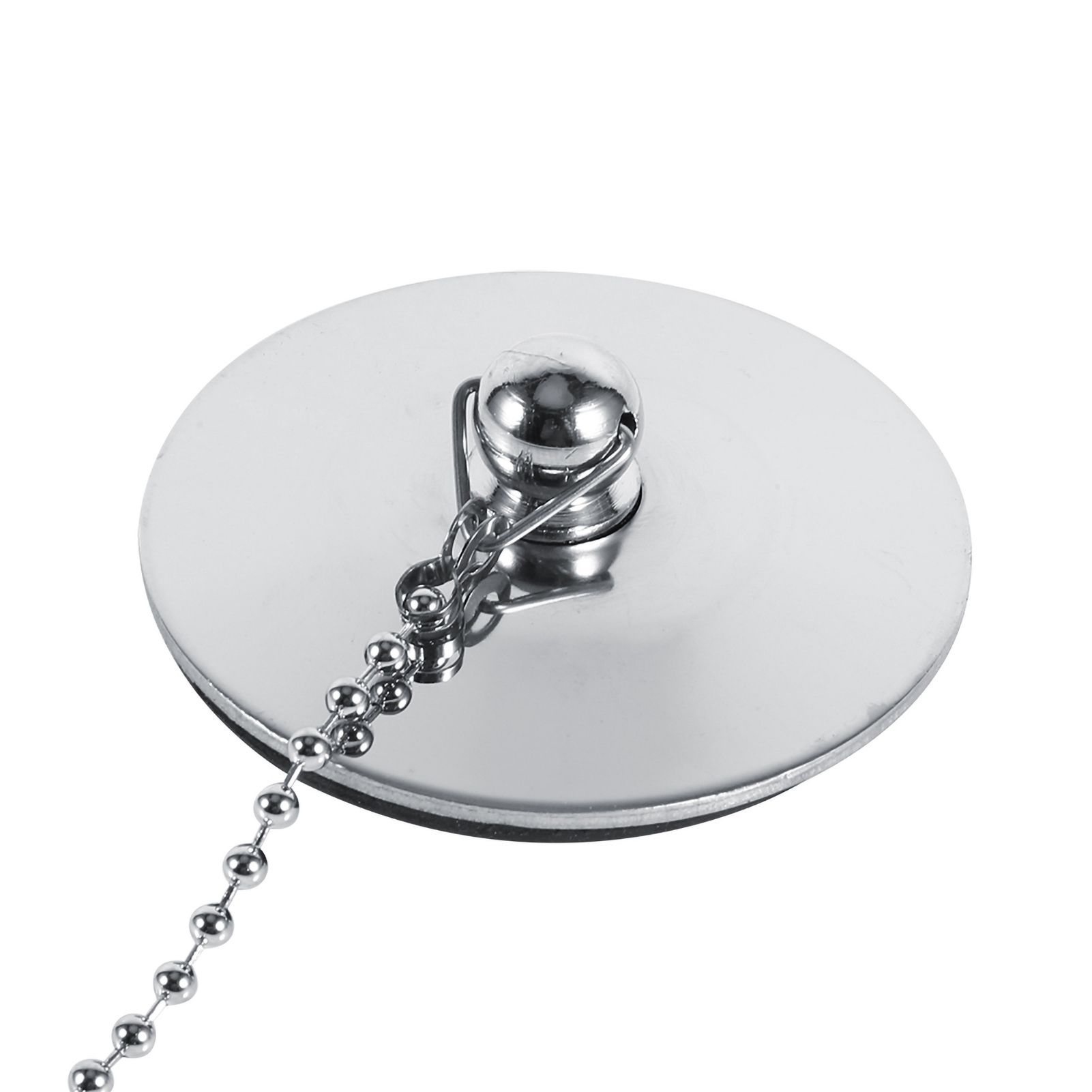 Chrome Kitchen Sink Bathroom Bathtub Drain Cover Stopper Solid Metal Waste view 5