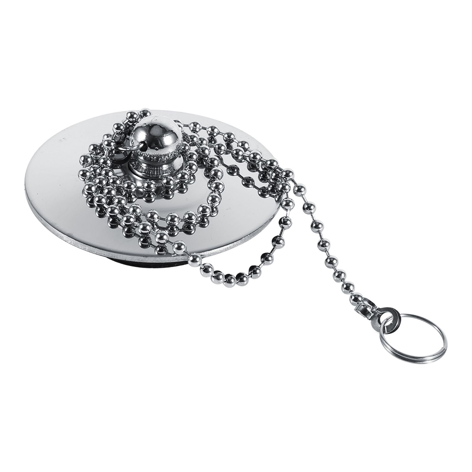 Chrome Kitchen Sink Bathroom Bathtub Drain Cover Stopper Solid Metal Waste view 6