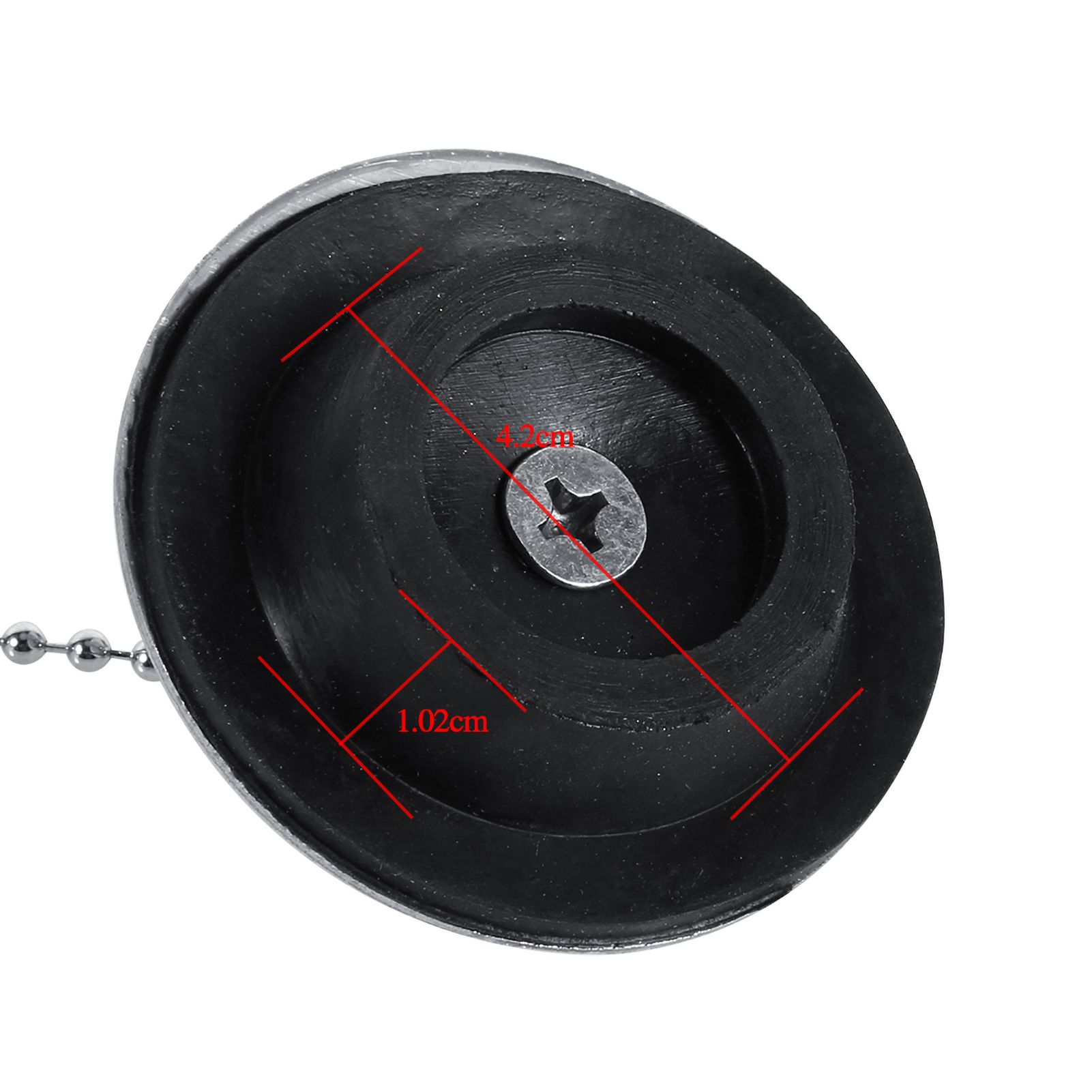 Chrome Kitchen Sink Bathroom Bathtub Drain Cover Stopper Solid Metal Waste view 7