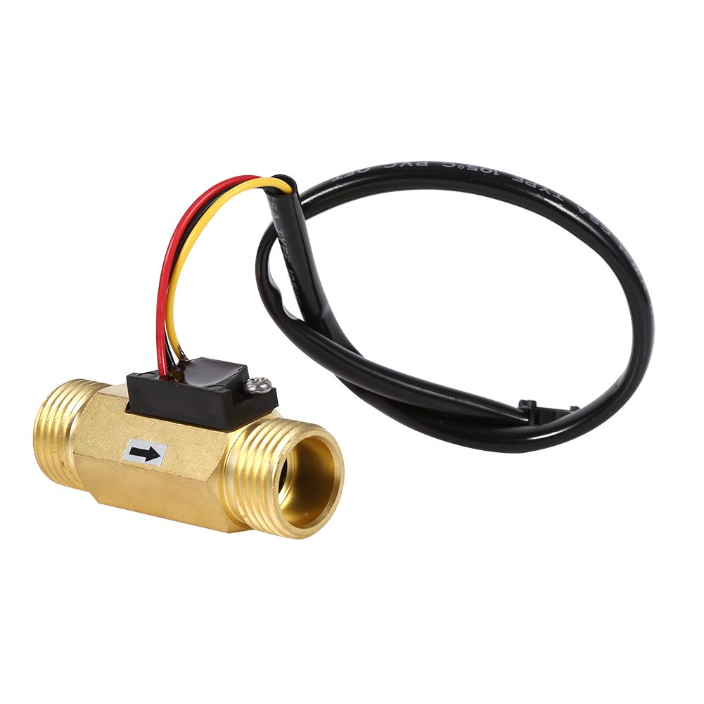 1Pc New G1/2" Copper Hall Effect Liquid Water Flow Sensor Switch Flowmeter view 4