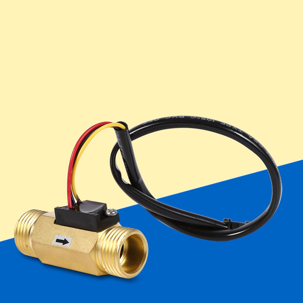 1Pc New G1/2" Copper Hall Effect Liquid Water Flow Sensor Switch Flowmeter view 9