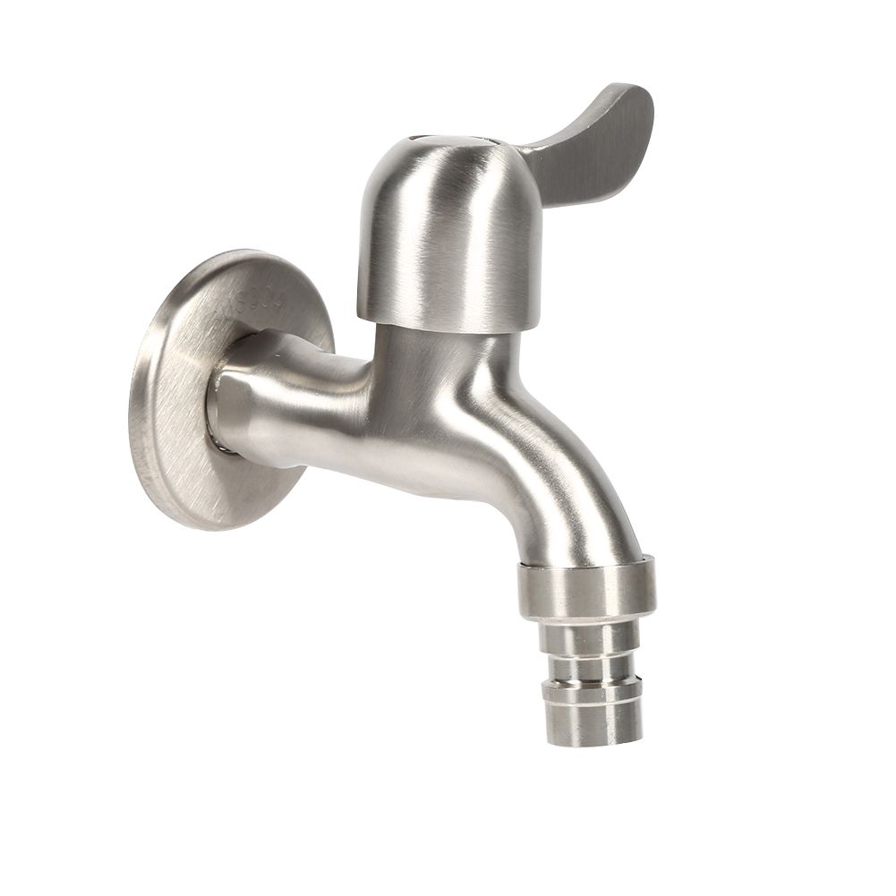 G1/2'' Washing Machine Tub Tap 304 Stainless Steel Chrome Clod Water Faucet view 2