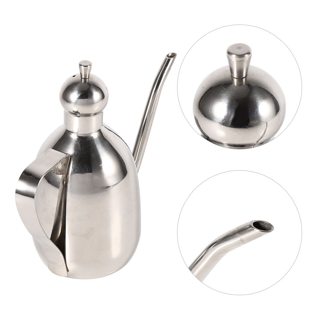 1Pc 0.35L Stainless Steel Olive Oil Dispenser Vinegar Pot Bottle Home Kitchen view 11