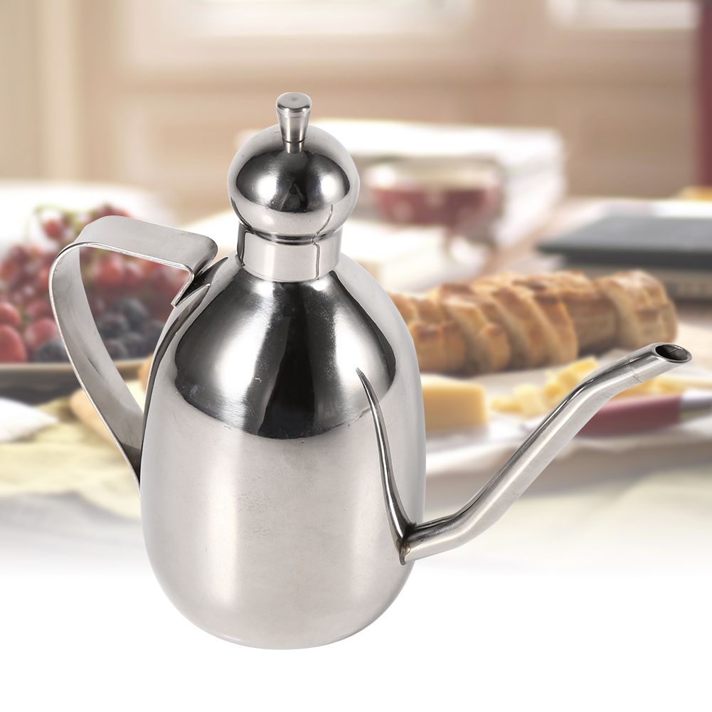 1Pc 0.35L Stainless Steel Olive Oil Dispenser Vinegar Pot Bottle Home Kitchen view 12