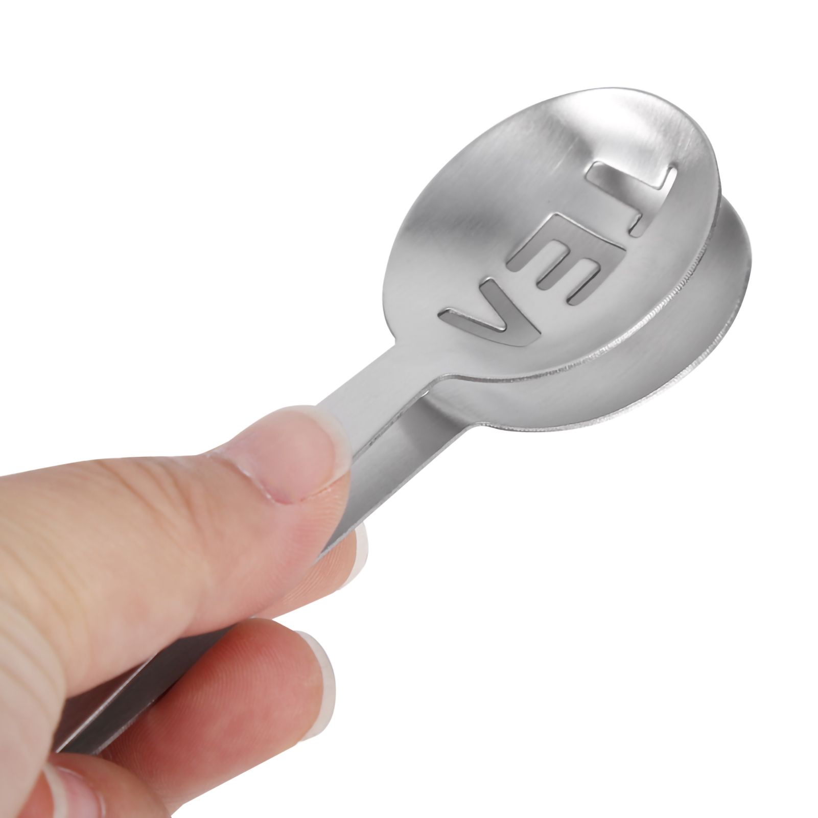 12CM Lightweight Stainless Steel Teabag Tongs Squeezer Strainer Grip Home view 13
