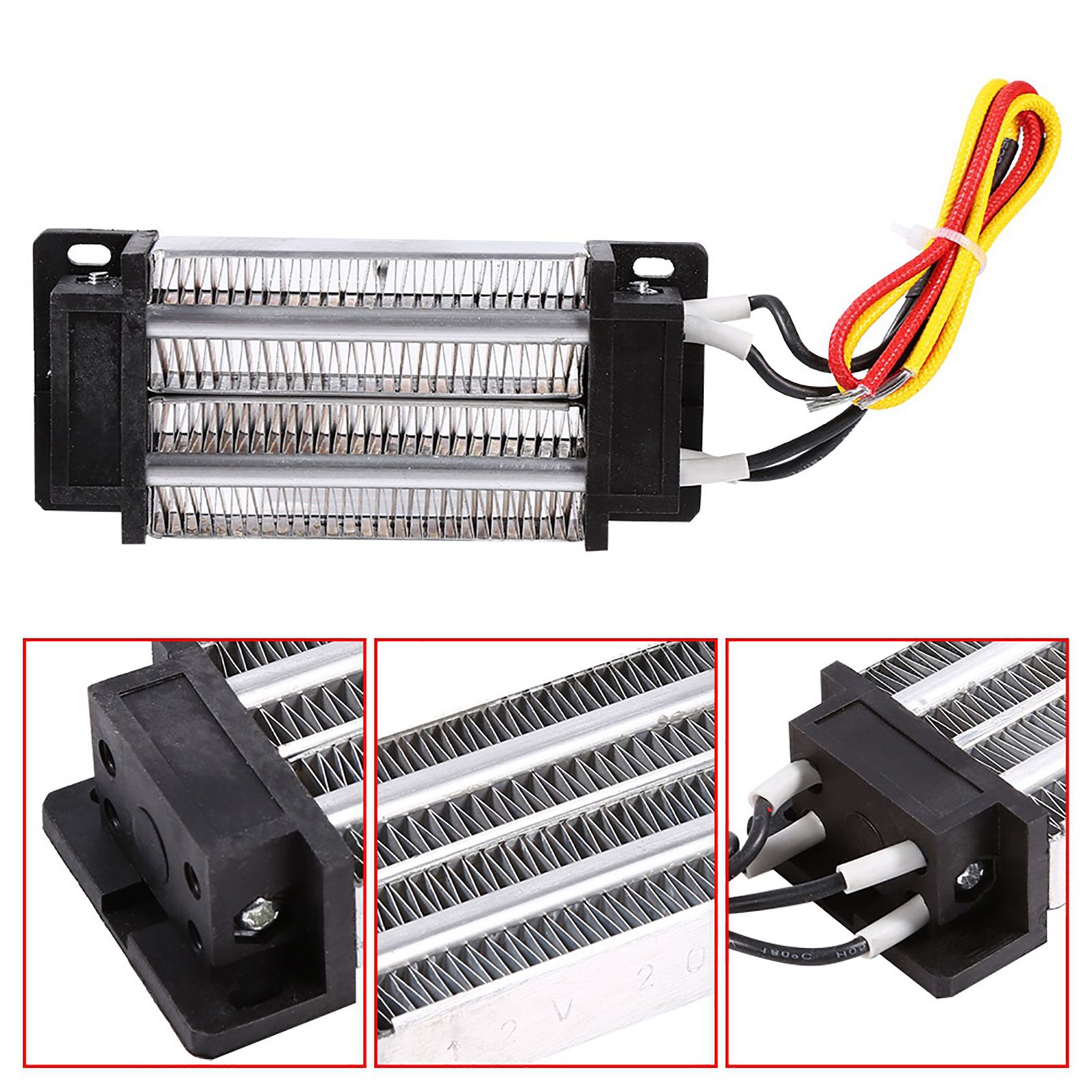 200W DC 12V Electric Insulated Ceramic Thermostatic High Power PTC Heating view 12