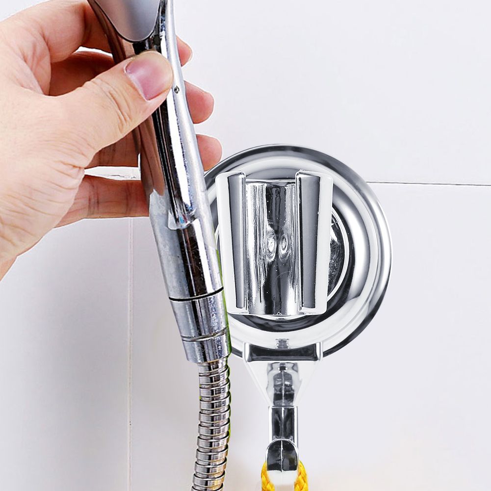 ABS 360 Degree Attached Adjustable Bathroom Shower Head Base Bracket Holder