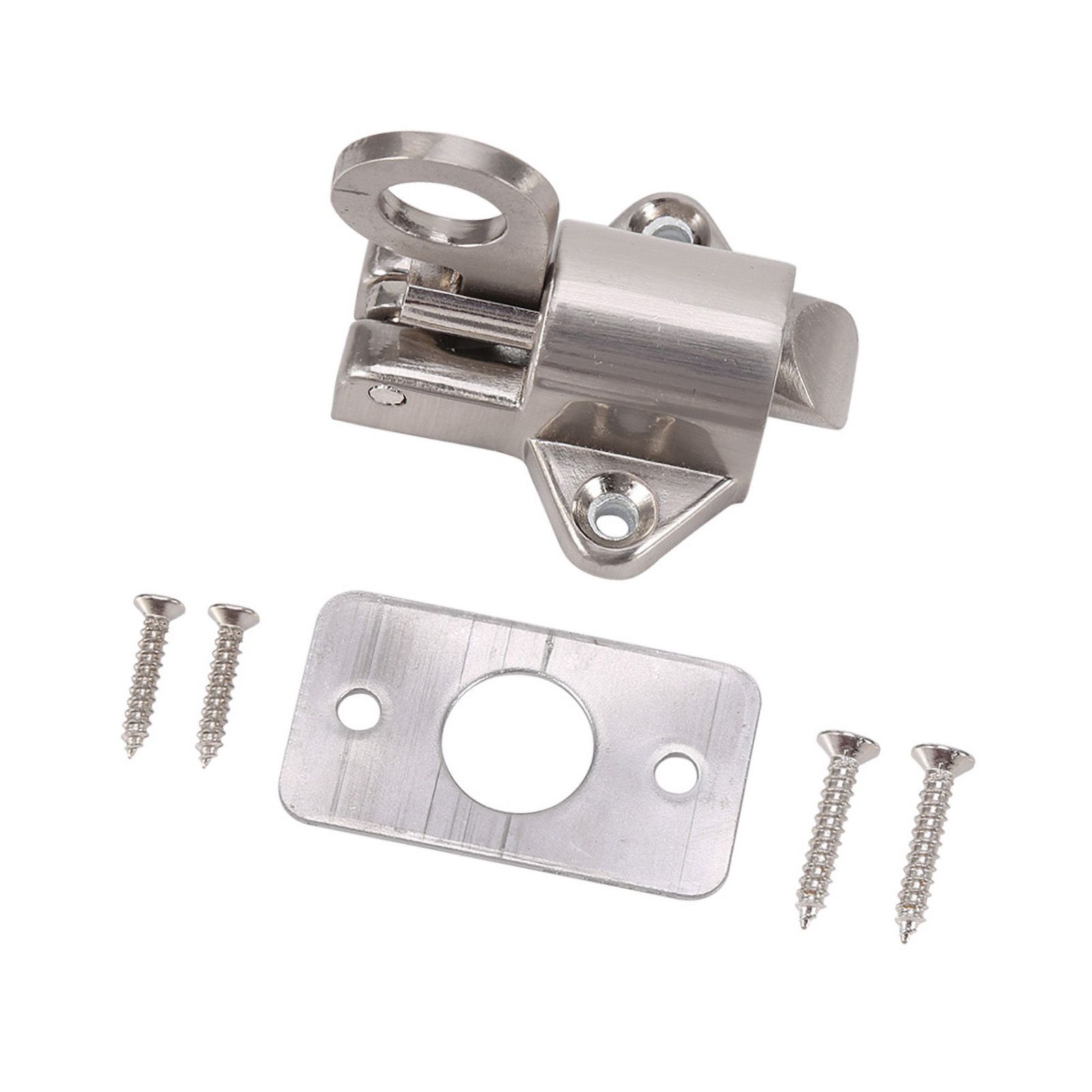 Window Gate Security Pull Ring Spring Bounce Door Bolt Aluminum Latch Lock view 3