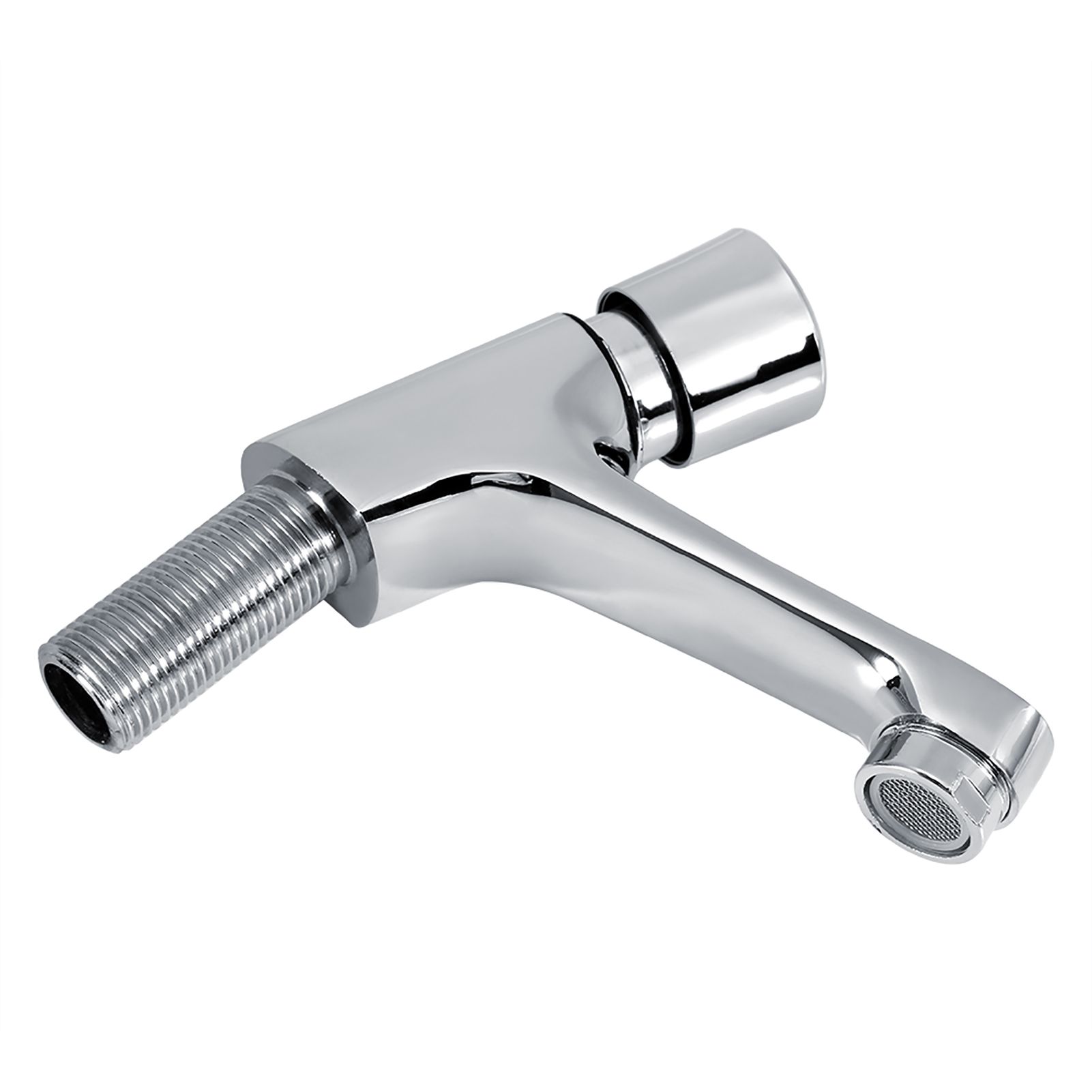 Public Ktchen Bathroom Chrome Plated Self Closing Water Saving Time Delay view 10