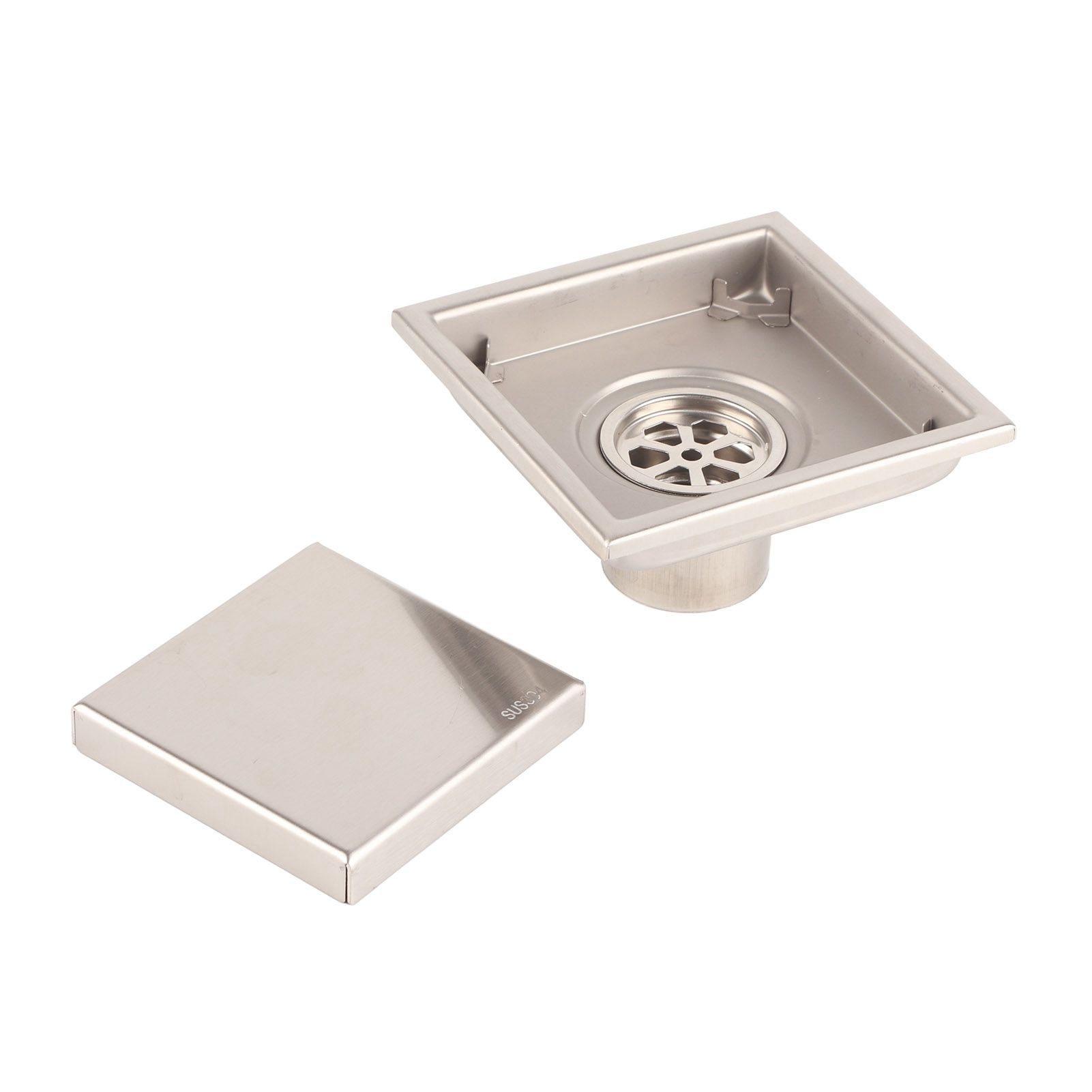 Home Stainless Steel Square Shape Antiodor Bathroom Floor Drain Waste Gate view 3