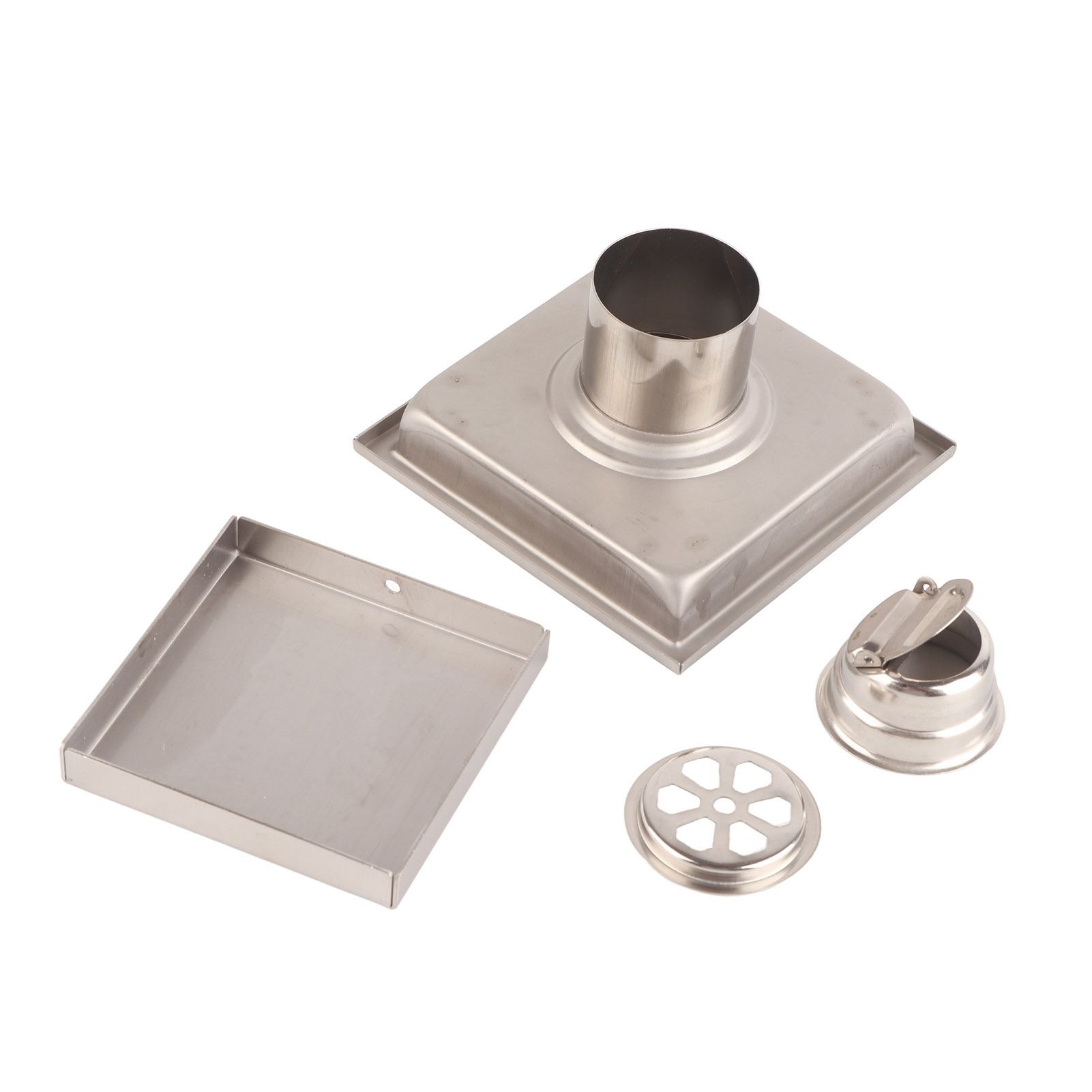 Home Stainless Steel Square Shape Antiodor Bathroom Floor Drain Waste Gate view 5