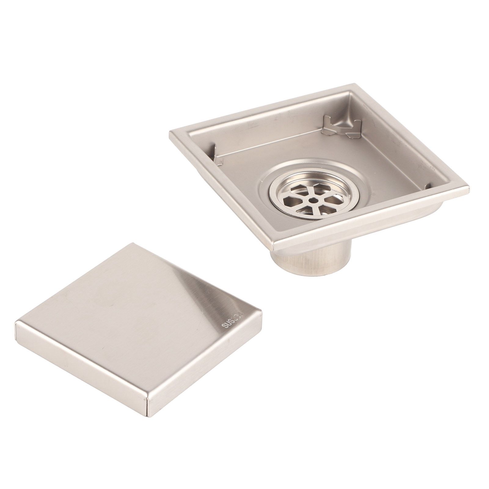 Home Stainless Steel Square Shape Antiodor Bathroom Floor Drain Waste Gate view 10