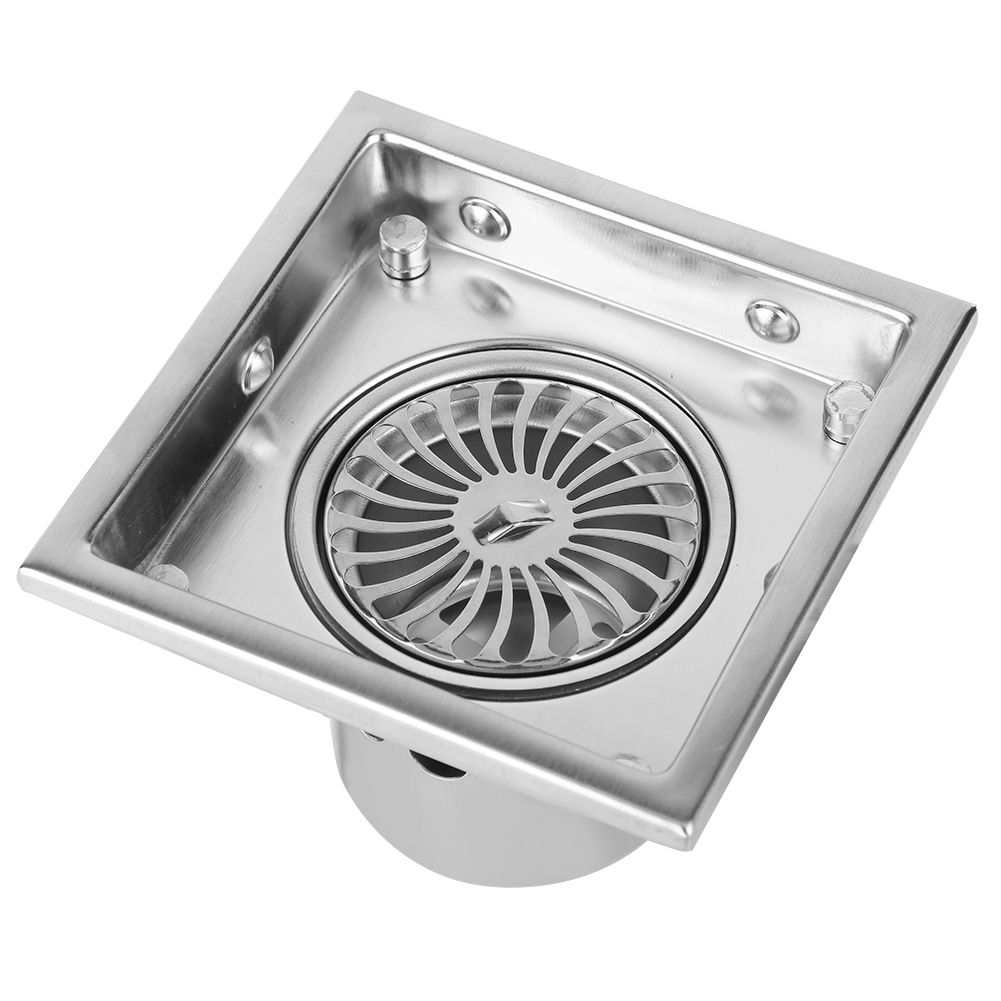 Home Stainless Steel Square Shape Anti odor Bathroom Floor Drain Waste Gate view 7