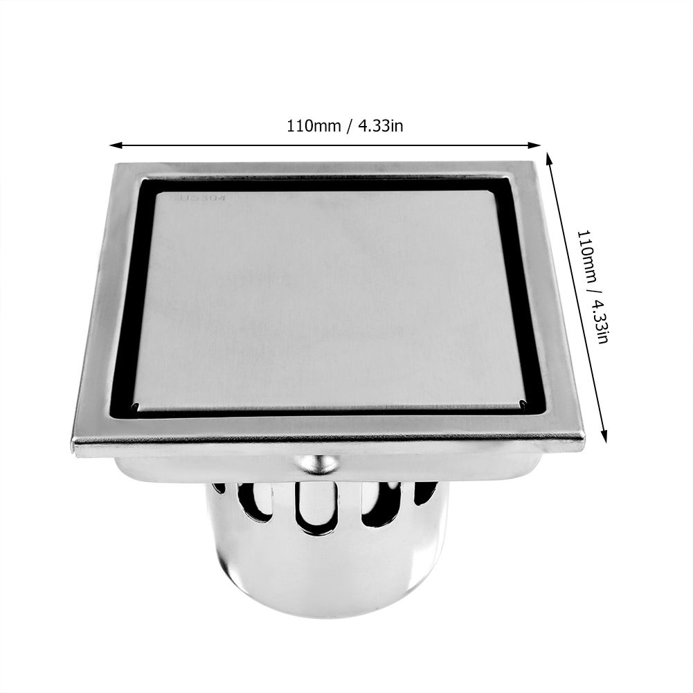 Home Stainless Steel Square Shape Anti odor Bathroom Floor Drain Waste Gate view 11