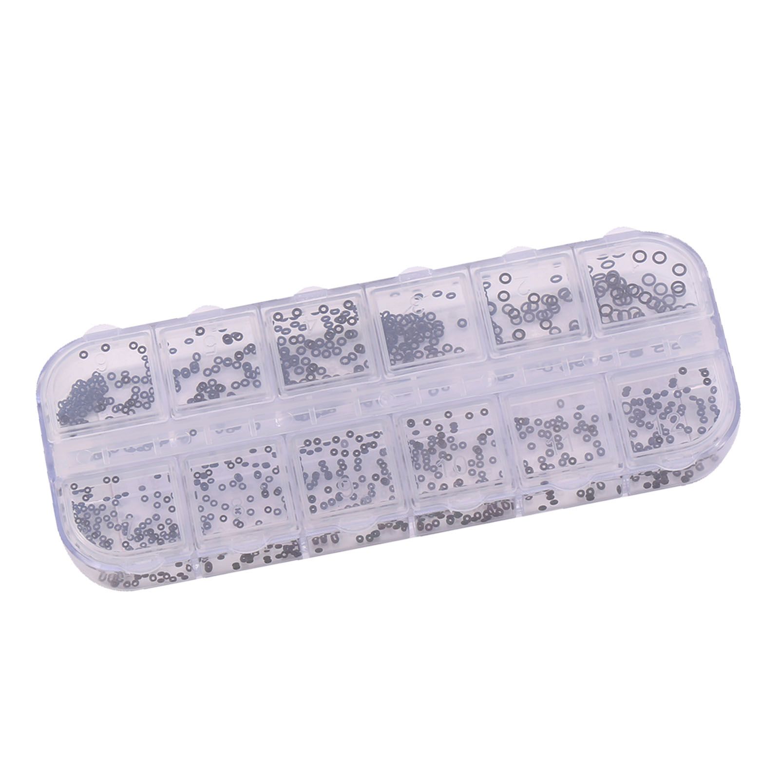 1.4-2.8mm 12 Sizes Rubber Rings Watches Gaskets Tiny Crown O Ring Box Set for view 6