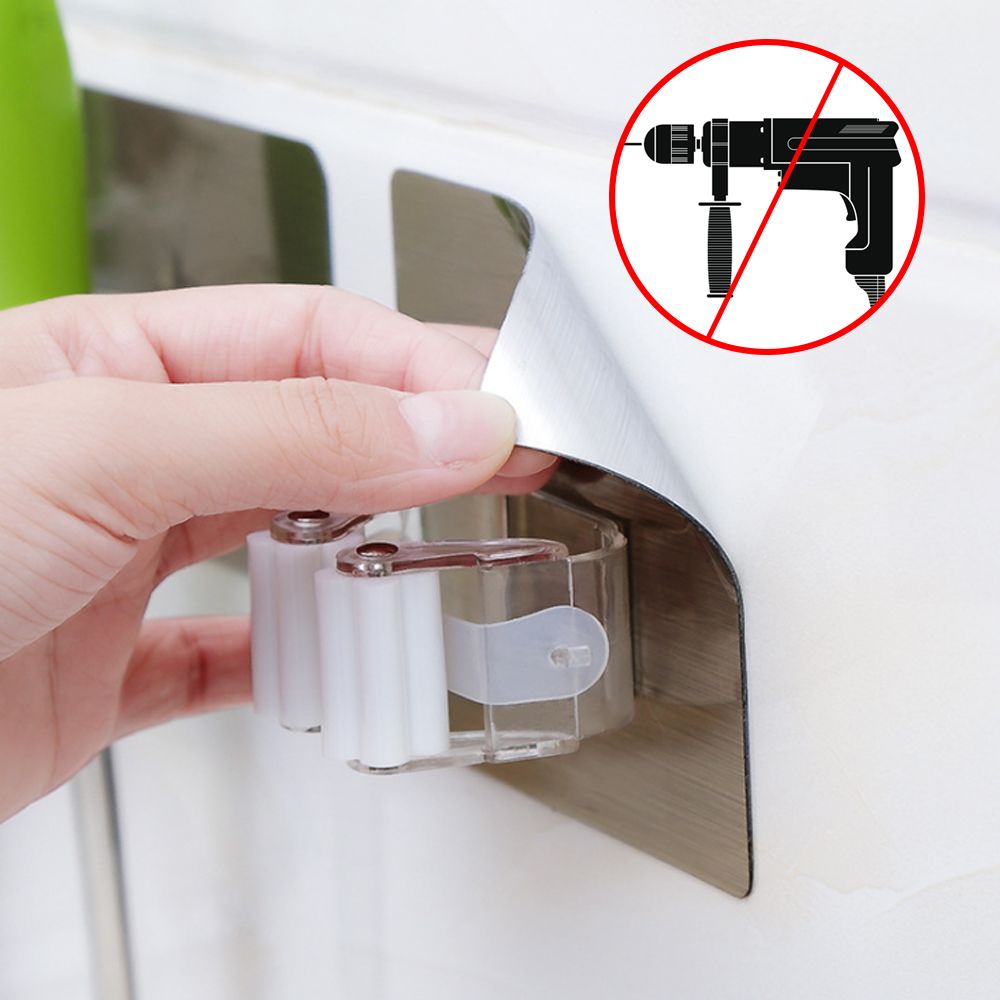 Mop Broom Gripper Holder Hooks view 4