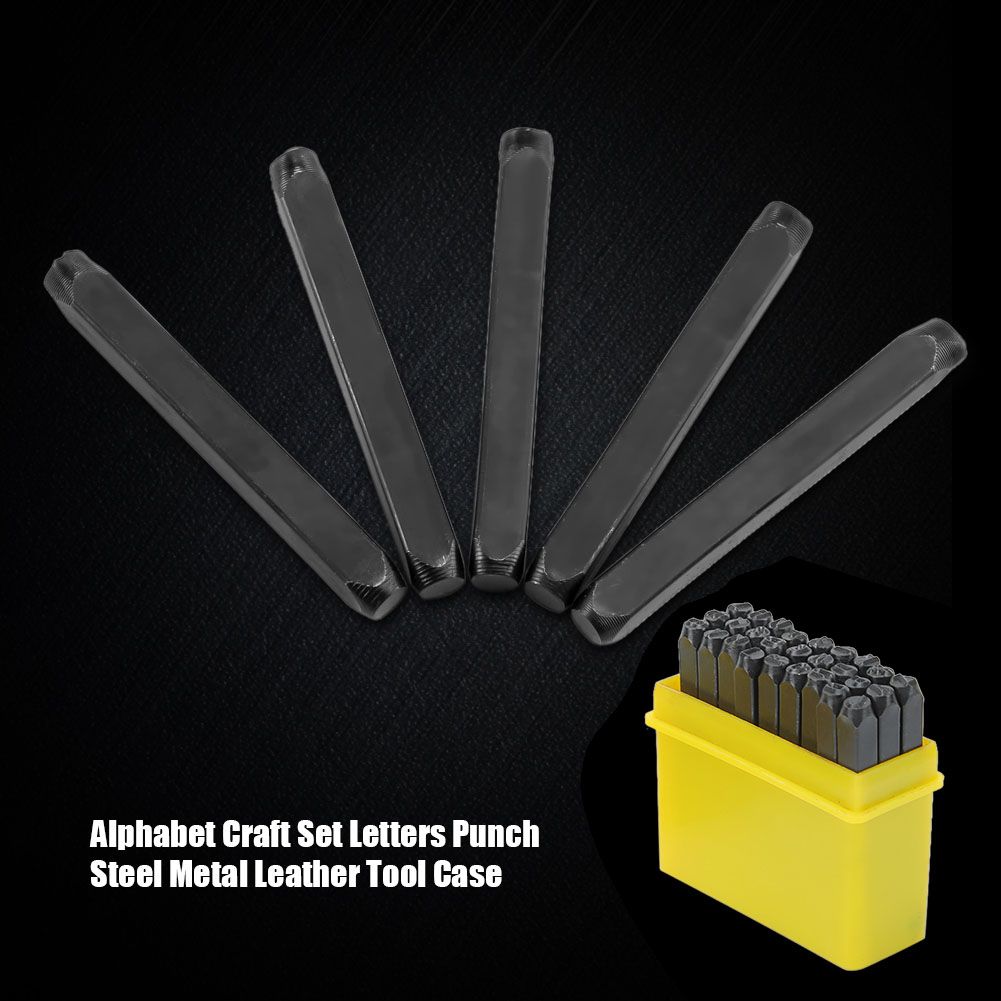 4mm Craft Letters A-Z Punch Stamps Set High Carbon Steel Metal Leather Tool view 6