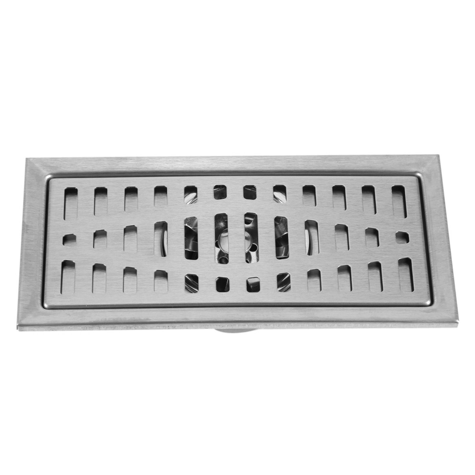 20x10cm Rectangle Stainless Steel Floor Drain Bathroom Shower Kitchen Waste Grate view 4
