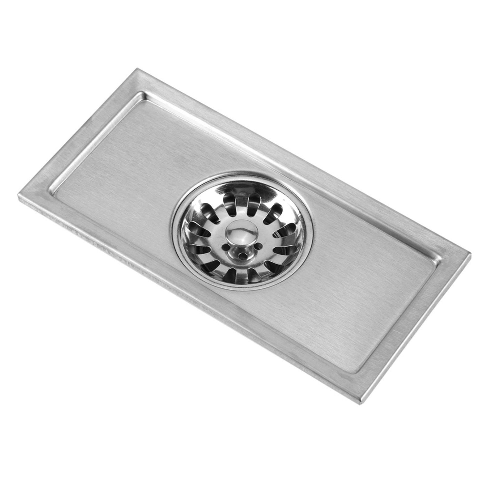 20x10cm Rectangle Stainless Steel Floor Drain Bathroom Shower Kitchen Waste Grate view 7