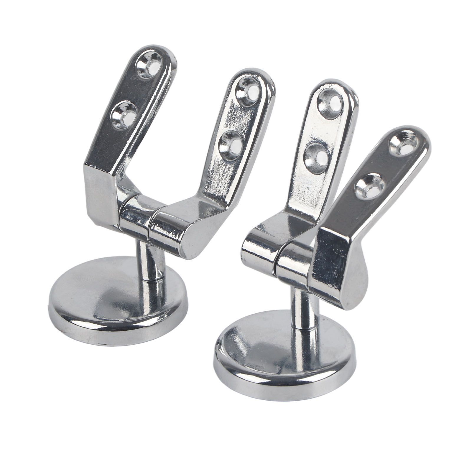 Replacement Toilet Seat Hinge Chrome Hinge With Fittings Bathroom Hotel Set view 2