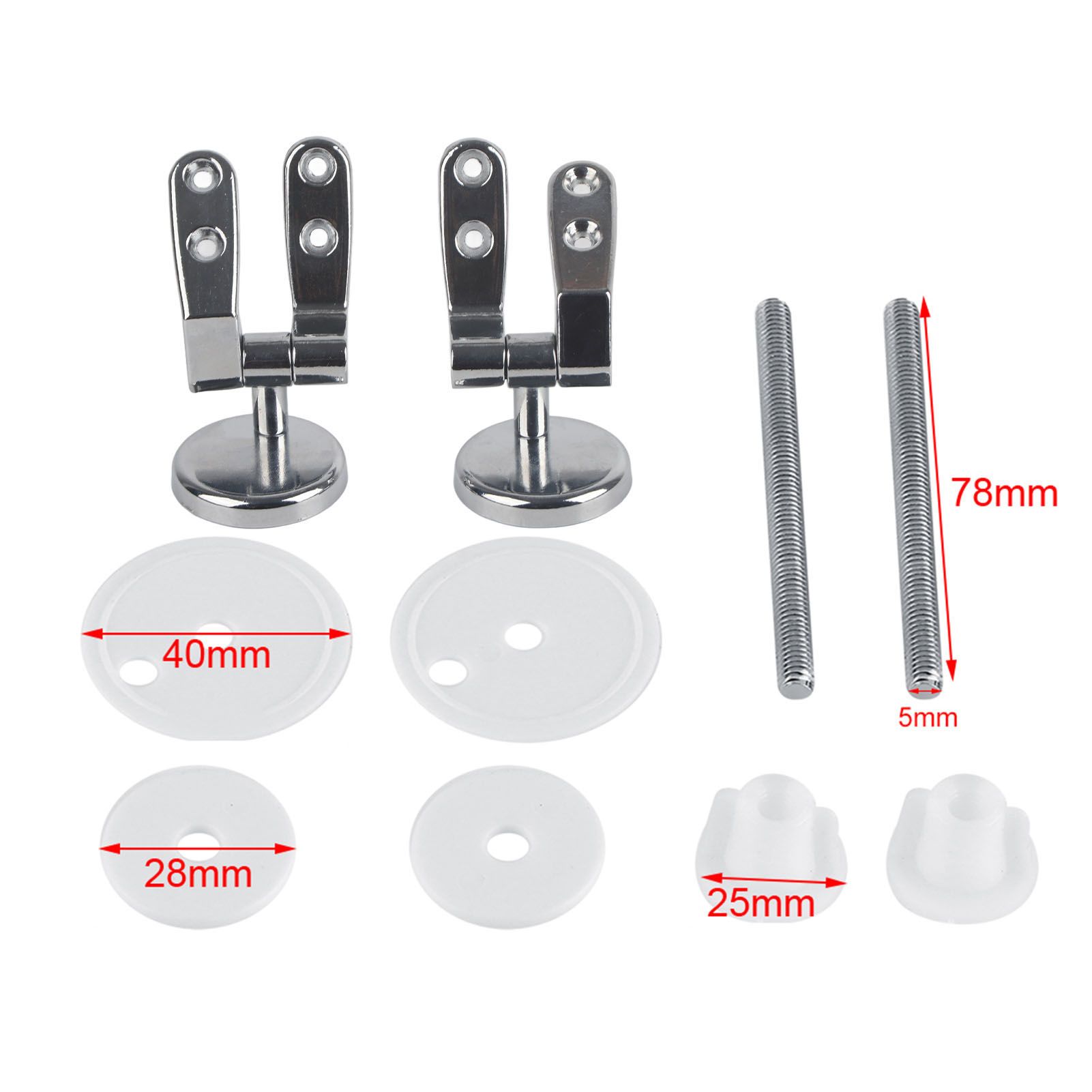 Replacement Toilet Seat Hinge Chrome Hinge With Fittings Bathroom Hotel Set view 12
