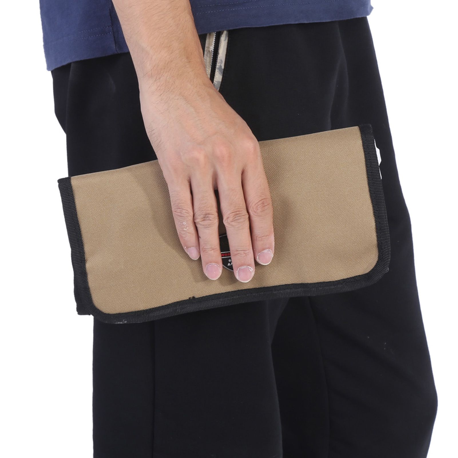 36 * 25cm Durable Waterproof Canvas Electrician Roll Up Hardware Tools Storage Bag view 12