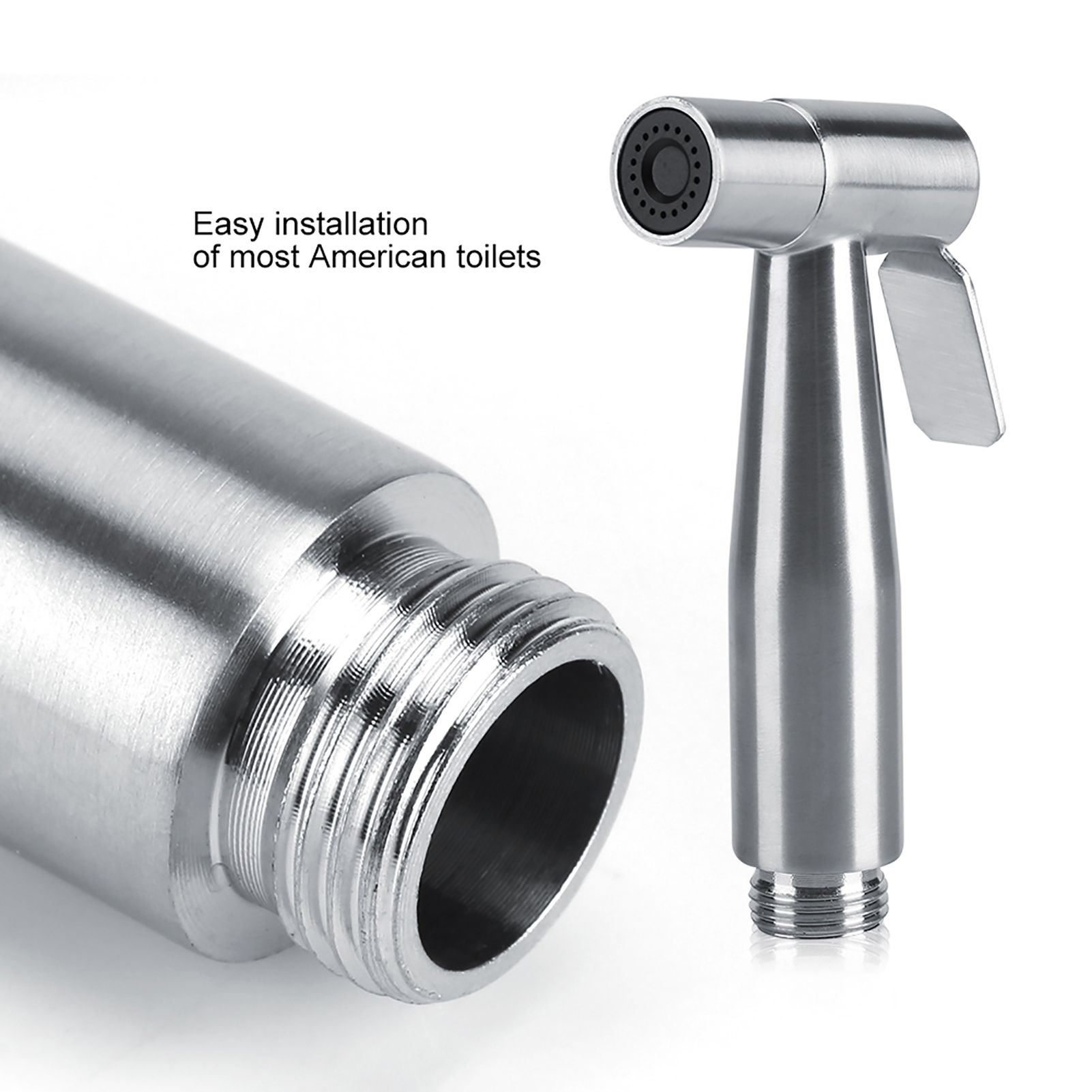 3Pcs Stainless Steel Handheld Bidet Sprayer Set with Hose and Holder Toilet view 15